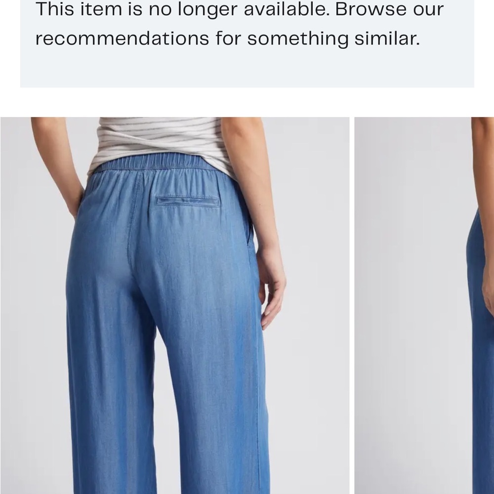 Caslon Blue Wide-Leg Pants - Picture 3 of 3